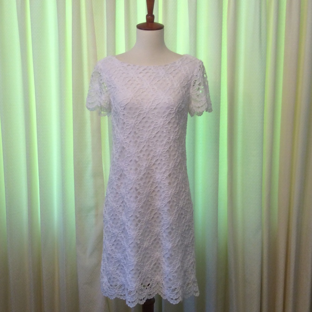JAX crochet sheath dress